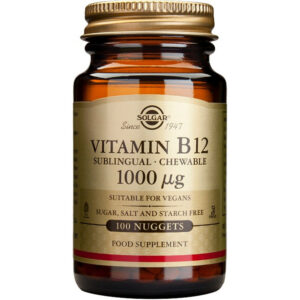 Vitamina B12 1000 μg masticable de Solgar con sabor a cereza
